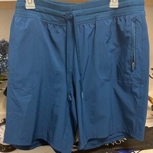 Tek Gear Peacock Blue Athletic shorts with Wide Waistband with drawstring close